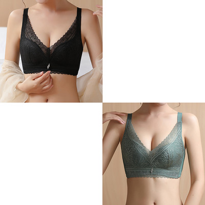 SofbeauForY 2kom/komplet Žensko donje rublje skuplja male grudi Debele i tanke Dvije vrste seksi čipkasti podesivi grudnjak bez čeličnih rubova