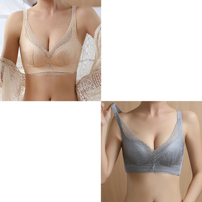 SofbeauForY 2kom/komplet Žensko donje rublje skuplja male grudi Debele i tanke Dvije vrste seksi čipkasti podesivi grudnjak bez čeličnih rubova