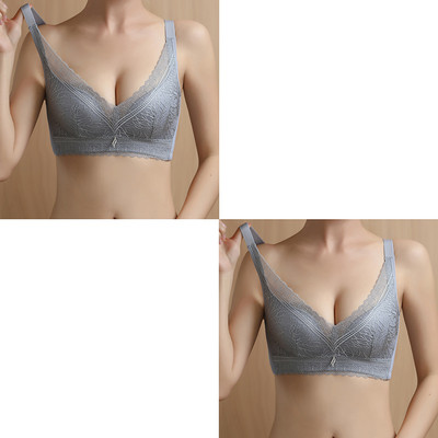 SofbeauForY 2kom/komplet Žensko donje rublje skuplja male grudi Debele i tanke Dvije vrste seksi čipkasti podesivi grudnjak bez čeličnih rubova