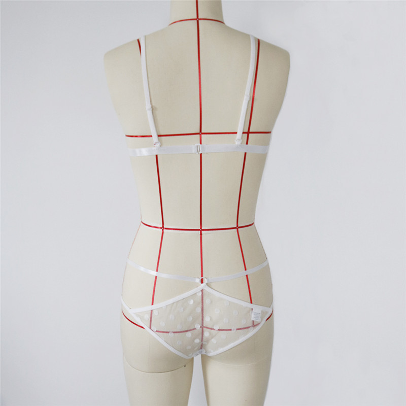 LOPNT Nou Sutien de lenjerie sexy pentru femei Sutien respirabil Set de sutien din plasă cu buline Lenjerie frumoasă Lenjerie de corp Perspectivă