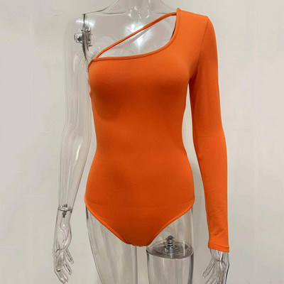 BKLD Body negru cu un umăr pentru femei 2020, sexy, fără spate, la modă de toamnă, haine pentru femei, cu mânecă lungă, bodycon, verde neon