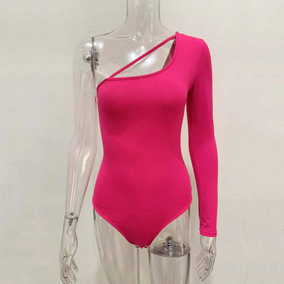 BKLD Body negru cu un umăr pentru femei 2020, sexy, fără spate, la modă de toamnă, haine pentru femei, cu mânecă lungă, bodycon, verde neon