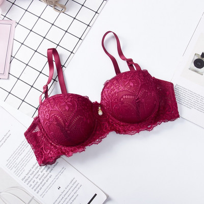 Σέξι κοριτσάκι δαντέλα 1/2 μισό φλιτζάνι μικρό στήθος που μαζεύει ρυθμιζόμενο σουτιέν μαθητικό σουτιέν δύο σειρών