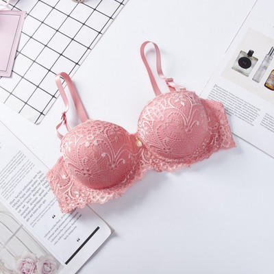 Σέξι κοριτσάκι δαντέλα 1/2 μισό φλιτζάνι μικρό στήθος που μαζεύει ρυθμιζόμενο σουτιέν μαθητικό σουτιέν δύο σειρών