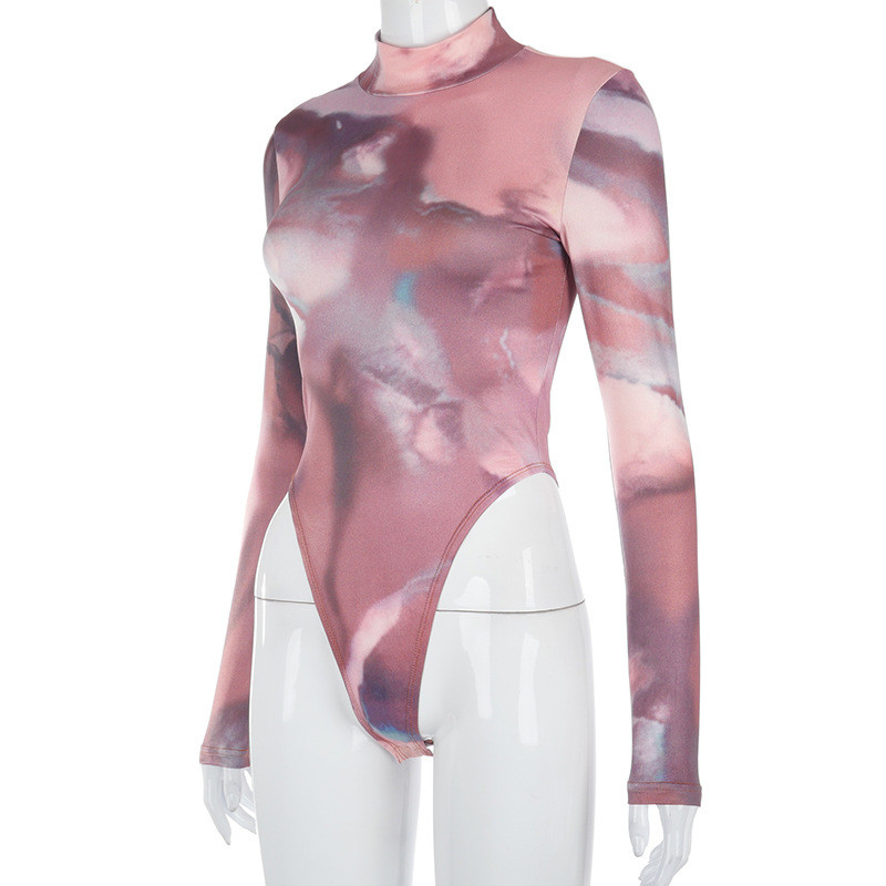 BKLD Kombinezon Kombinezon Modni zimski novi bodi s printom dugih rukava, jednodijelni kombinezon za noćni klub, žene 2020.