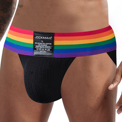 JOCKMAIL Lenjerie de corp sexy pentru bărbați Slip bikini pentru bărbați Cueca Tanga Hombre Chiloți Chiloți Calzoncillos Slip Wide Waist