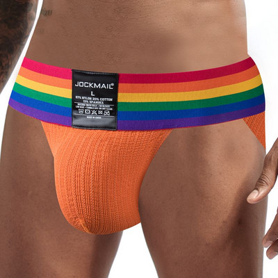 JOCKMAIL Lenjerie de corp sexy pentru bărbați Slip bikini pentru bărbați Cueca Tanga Hombre Chiloți Chiloți Calzoncillos Slip Wide Waist