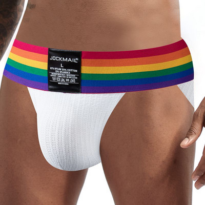JOCKMAIL Lenjerie de corp sexy pentru bărbați Slip bikini pentru bărbați Cueca Tanga Hombre Chiloți Chiloți Calzoncillos Slip Wide Waist