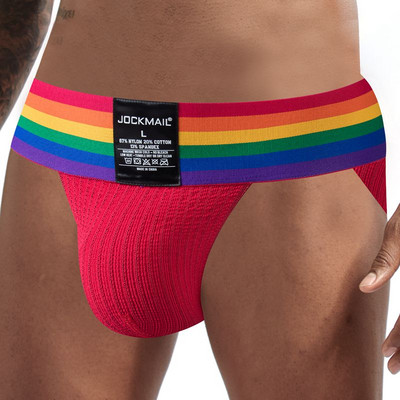 JOCKMAIL Lenjerie de corp sexy pentru bărbați Slip bikini pentru bărbați Cueca Tanga Hombre Chiloți Chiloți Calzoncillos Slip Wide Waist