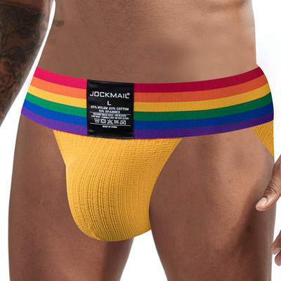 JOCKMAIL Lenjerie de corp sexy pentru bărbați Slip bikini pentru bărbați Cueca Tanga Hombre Chiloți Chiloți Calzoncillos Slip Wide Waist