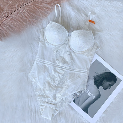 Εσώρουχα Lace-up συγκεντρωμένα γυναικεία εσώρουχα σέξι ολόσωμο γυναικείο χρυσό μεταξωτό σουτιέν μόδας κέντημα μεγάλο μέγεθος κοίλο κορμάκι