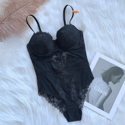 Εσώρουχα Lace-up συγκεντρωμένα γυναικεία εσώρουχα σέξι ολόσωμο γυναικείο χρυσό μεταξωτό σουτιέν μόδας κέντημα μεγάλο μέγεθος κοίλο κορμάκι