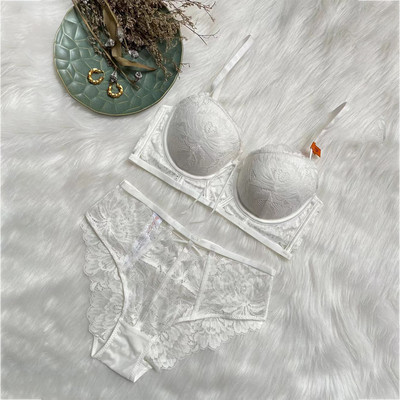 Εσώρουχα Lace-up συγκεντρωμένα γυναικεία εσώρουχα σέξι ολόσωμο γυναικείο χρυσό μεταξωτό σουτιέν μόδας κέντημα μεγάλο μέγεθος κοίλο κορμάκι