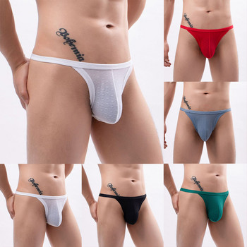 Мъжки слипове Секси ниска талия Buge Pouch T-Back G-String Шорти Прашки Бельо Cueca Tanga Ниска талия Jock Strap Високо качество