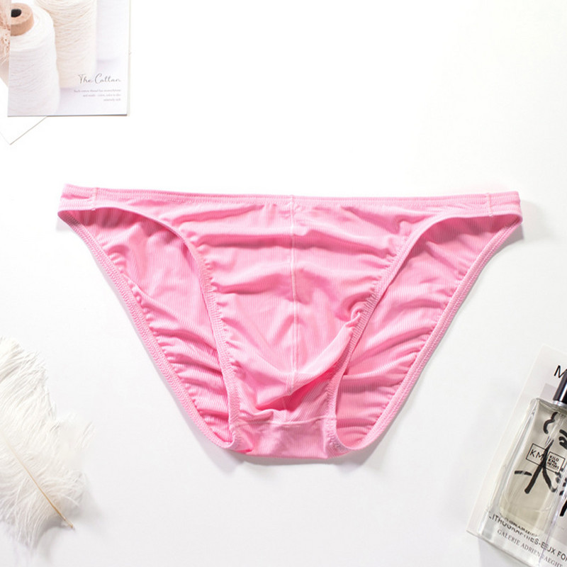 Aluspesu Meeste Seksikad õhukesed Meestepüksid Ice Silk U Kumerad Meestele Hingavad bikiinipüksid Madala vöökohaga aluspüksid Kiiresti kuivavad aluspüksid