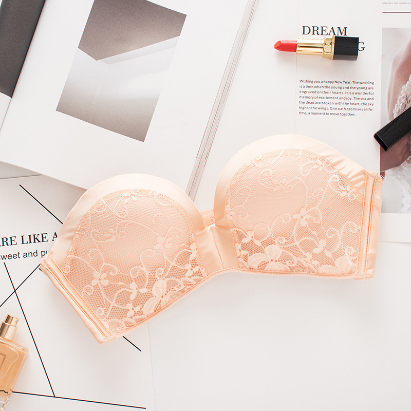 Γυναικείο αόρατο σουτιέν Σέξι δαντέλα Push Up Στράπλες Γυναικεία εσώρουχα Bralette Εσώρουχα χωρίς ζάντες