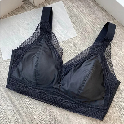 2022 nou satin dantela margine latex fără sudură roșu sutien fără inel de oțel lenjerie lenjerie confortabilă sutiene femei