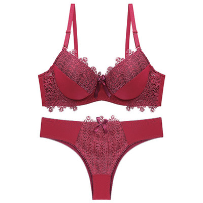 DKERT Sexy Women Push Up Seksikas pitsist aluspesu rinnahoidja ja stringide komplekt naistele rinnahoidja ja aluspükste komplekt