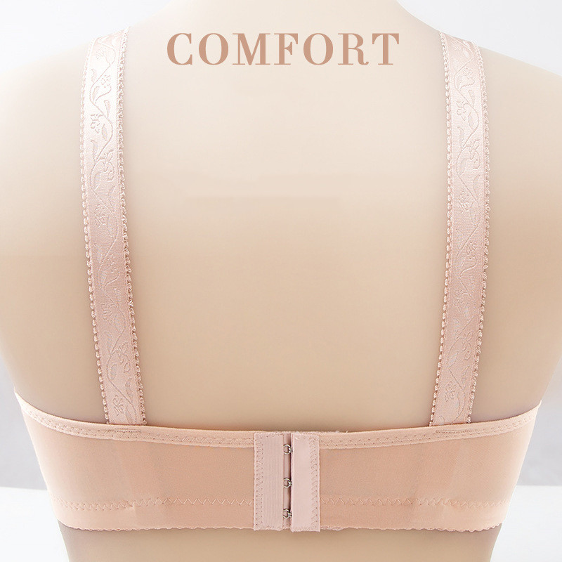 Nou Sutien fără fir Confort de mărime Plus Suport permeabil la aer Respirabil Căptușeală de înaltă calitate Sutien cu sârmă pentru femei