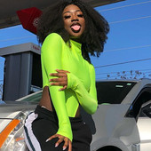 BKLD Seksi bodi dugih rukava 2020. proljeće Novi ženski modni jednobojni neonsko zeleni party Bodycon Clubwear Ženski jednodijelni bodi