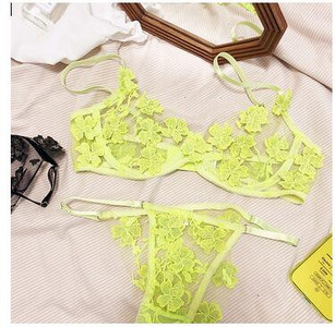 Σετ σουτιέν και σλιπ Γυναικεία εξαιρετικά λεπτά κεντημένα εσώρουχα σουτιέν κοστούμι κάτω από σύρμα υποστήριξη διαφανών σετ γυναικείων εσωρούχων