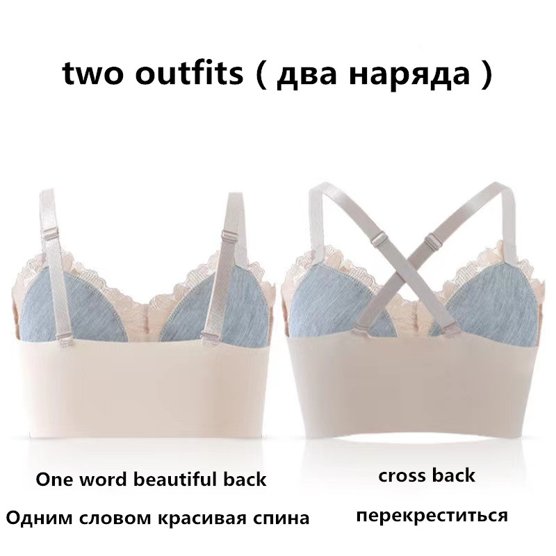 Top Beauty Back Lace Γυναικεία Εσώρουχα Λεπτής διατομής Χωρίς Ατσάλινο Δαχτυλίδι Ρύθμιση Συλλέξτε μεγάλου μεγέθους Γυναικείο σουτιέν χωρίς ραφή