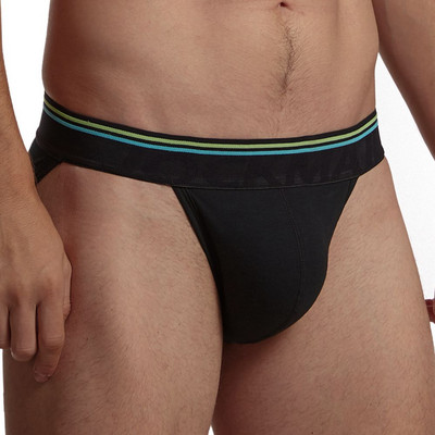 JOCKMAIL Σέξι ανδρικά εσώρουχα Βαμβακερά εσώρουχα μπικίνι που αναπνέουν ανδρικά σέξι διάφανα λουράκια Jock slip λευκό μαύρο