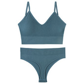 Γυναικείο Σετ σουτιέν εσωρούχων Σέξι μπλούζες και σώβρακα χωρίς μανίκια, χωρίς ραφές, ρυθμιζόμενα εσώρουχα Bralette Bandeau Gather