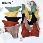 TERMEZY Lenjerie de corp pentru femei Set de sutien fără cusuri
