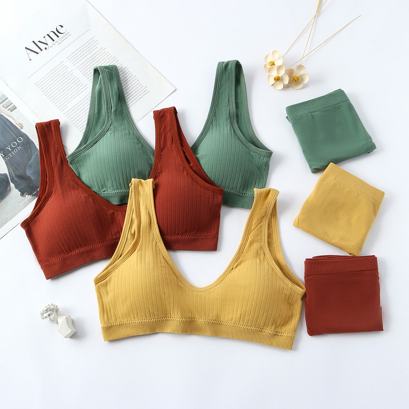 TERMEZY Lenjerie de corp pentru femei Set de sutien fără cusuri