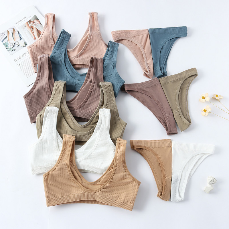 TERMEZY Lenjerie de corp pentru femei Set de sutien fără cusuri