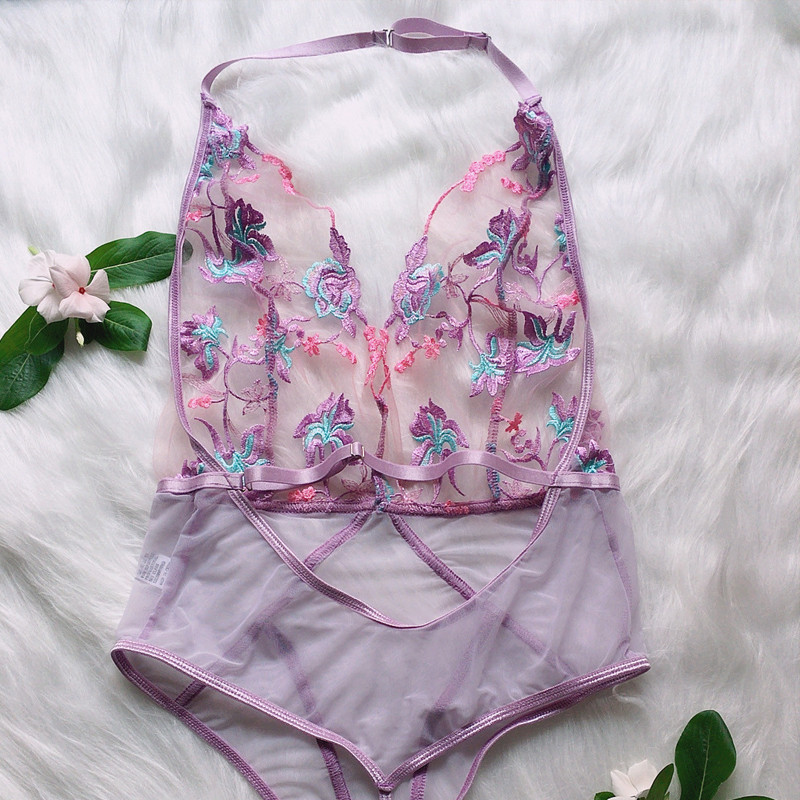 Naiste Body, Erootiline pesu Seksikas lilltikandiga läbipaistev aluspesu keha kujundaja Sensuaalne võrk, läbipaistev body