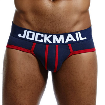 JOCKMAIL Brand Mens Underwear Briefs Cotton Sexy Double pipePouch calzoncillos hombre slip  Sleepwear мъжки бикини