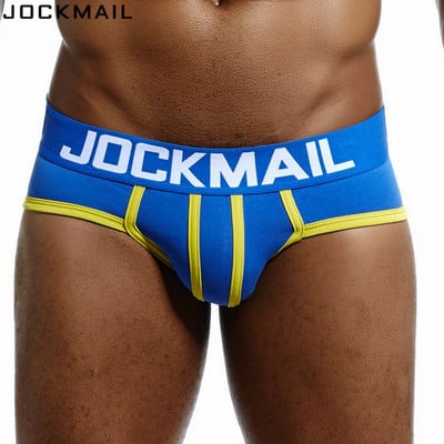 Marca JOCKMAIL Lenjerie de corp pentru bărbați Slip din bumbac Sexy Dublu țeavă  Husă calzoncillos hombre slip Lenjerie de dormit  chiloți pentru bărbați