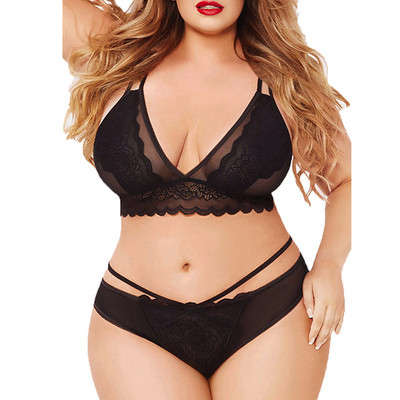 3XL-5XL naiste seksikas aluspesukomplekt, pitsist pesukomplekt Push Up Plus Size rinnahoidja komplekt pesu rinnahoidja ja aluspükste komplekt Bralette aluspükste ülikond #W