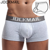 JOCKMAIL ανδρικά εσώρουχα Ανδρικά μποξερ Σέξι βαμβακερά Cuecas Boxers U κυρτό δαχτυλίδι πουγκί Εσώρουχα Αντρικό σώβρακο αγοριού slip