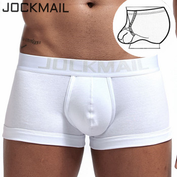 JOCKMAIL мъжко бельо Мъжки боксерки Секси памучни боксерки Cuecas U изпъкнала торбичка пръстен бельо Мъжко мъжко момче долни гащи