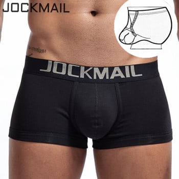 JOCKMAIL мъжко бельо Мъжки боксерки Секси памучни боксерки Cuecas U изпъкнала торбичка пръстен бельо Мъжко мъжко момче долни гащи