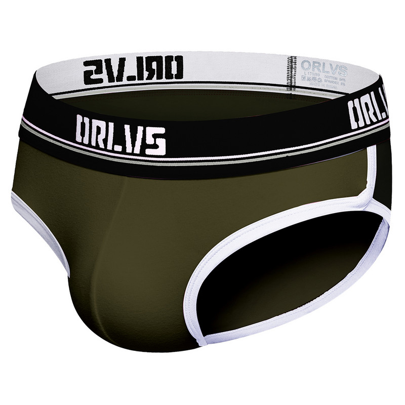 ORLVS Slip sexy pentru bărbați Lenjerie de corp Jockstrap Geanta Cuecas Bărbați Chiloți din bumbac Tanga Chiloți din plasă  Slip Homme Srting
