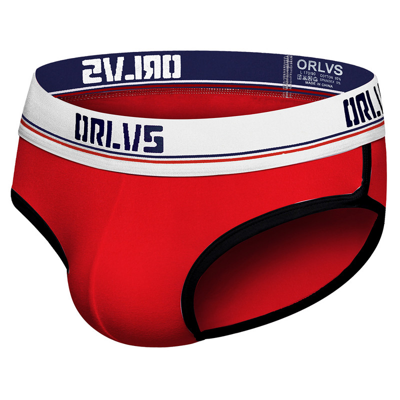 ORLVS Slip sexy pentru bărbați Lenjerie de corp Jockstrap Geanta Cuecas Bărbați Chiloți din bumbac Tanga Chiloți din plasă  Slip Homme Srting