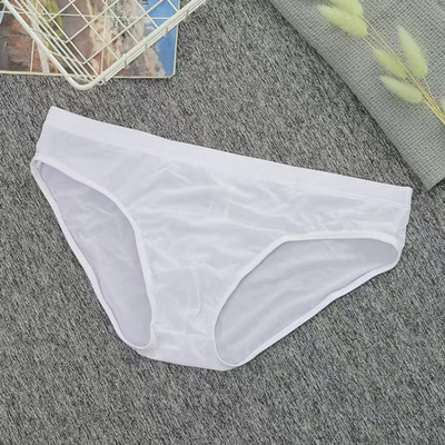 Ανδρικά εσώρουχα Πολλαπλών χρωμάτων που στεγνώνουν γρήγορα δροσερά παντελόνια Σέξι διάφανο λεπτό πάγο Μεταξένιο ανδρικό σλιπ 10 χρωμάτων Μέγεθος M-4XL Ανδρικό εσώρουχο
