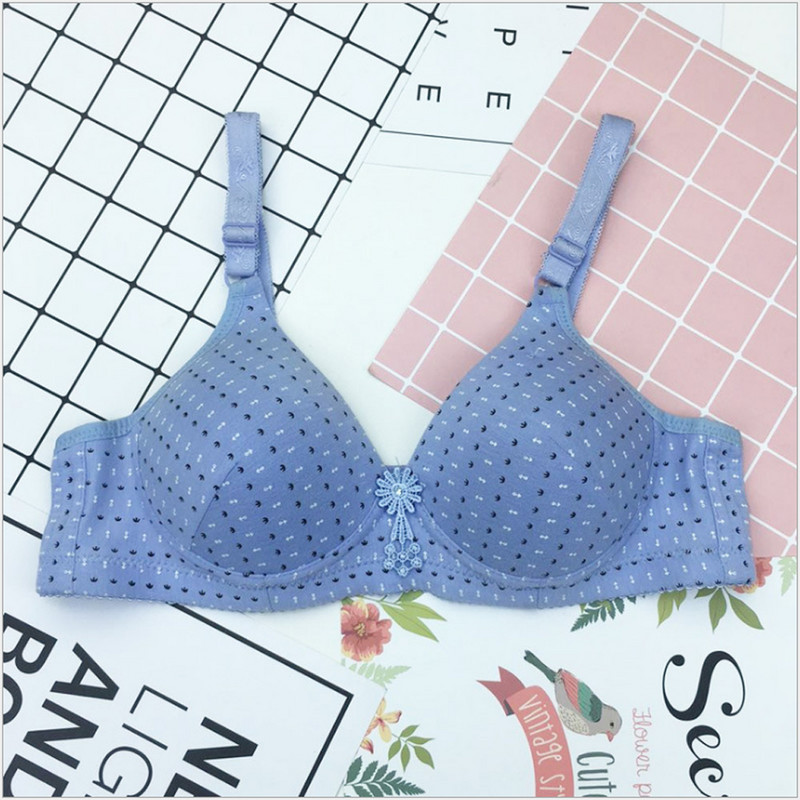 Sutien din bumbac cu imprimare cu puncte sexy pentru femei