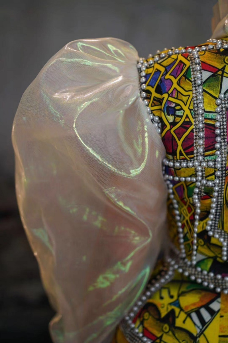 Baarilava laulja tantsurühm Seksikas kostüüm, vintage, trükitud pärljakk, lühikeste pükste komplekt, naiste sünnipäeva tähistamine ballietendusel