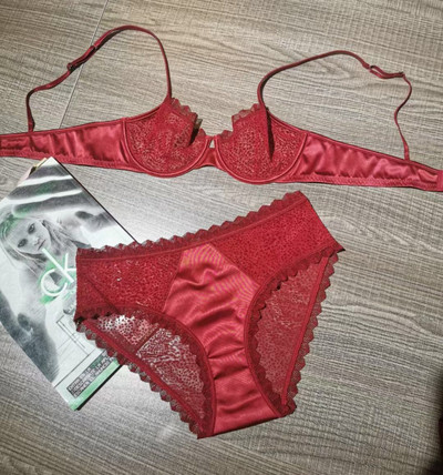 Wriufred Set de lenjerie cu imprimeu de leopard flocat, tentație de perspectivă sexy, set de sutien ultra-subțire, set de lenjerie intimă pentru femei