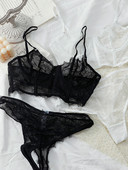 Νεράιδα εξαιρετικά λεπτό σουτιέν θηλυκό με ατσάλινο δαχτυλίδι bralette διάφανο λευκό σέξι καθαρό κοστούμι επιθυμίας δαντέλα μαζεμένο εσώρουχο