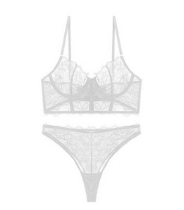 Νεράιδα εξαιρετικά λεπτό σουτιέν θηλυκό με ατσάλινο δαχτυλίδι bralette διάφανο λευκό σέξι καθαρό κοστούμι επιθυμίας δαντέλα μαζεμένο εσώρουχο