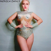 Body cu strasuri, fără mâneci, fără mâneci, spate, bar, club de noapte, femei, cântărețe, dansatoare, echipament de scenă, body stretch DJ, sexy, cu cristal