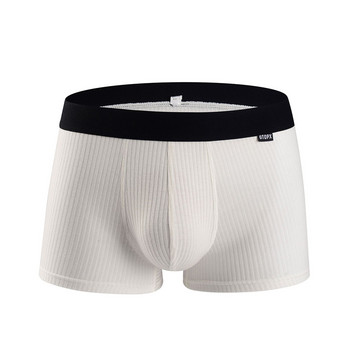 Боксер Мъжко бельо Modal Soft Trunks U-Pouch Briefs Male Pure Men Panties Шорти на райета Бельо Boxee Shorts Дишащи