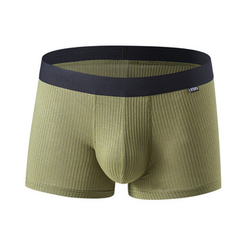 Боксер Мъжко бельо Modal Soft Trunks U-Pouch Briefs Male Pure Men Panties Шорти на райета Бельо Boxee Shorts Дишащи