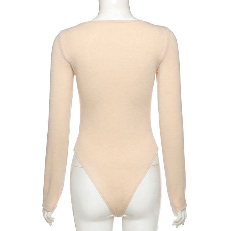 BKLD 2021 kevad, uued seksikad naisterõivad, pikkade varrukatega ruudukujuline krae, madala lõikega moodne õhuke tikandiga bodid, ühes tükis rõivad